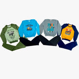 Kit de Roupas de Frio Menino - 4 Conjuntos de Moletom sem capuz