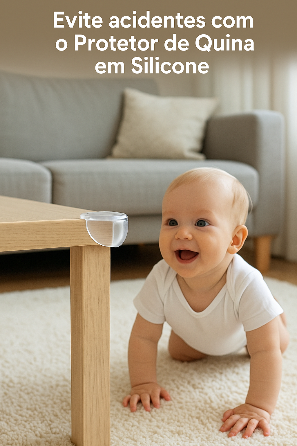 Protetor De Quina em Silicone para móveis.