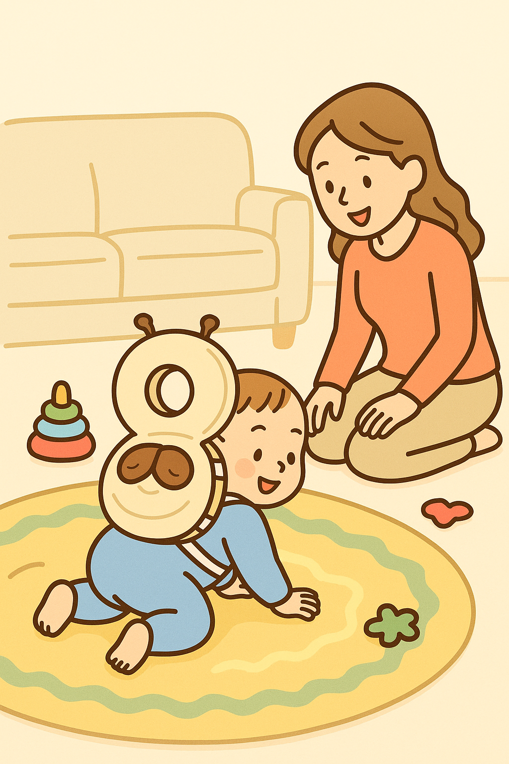 Mochila Travesseiro Protetor de Cabeça para Bebê - Segurança do Bebê Anti Impacto Proteção Almofada