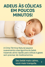 Cinta de Cólica para Bebês - Térmica Natural para Alívio de Cólicas, Gases e Desconfortos