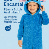 Pijama do Stitch Azul -  Macio e Confortável