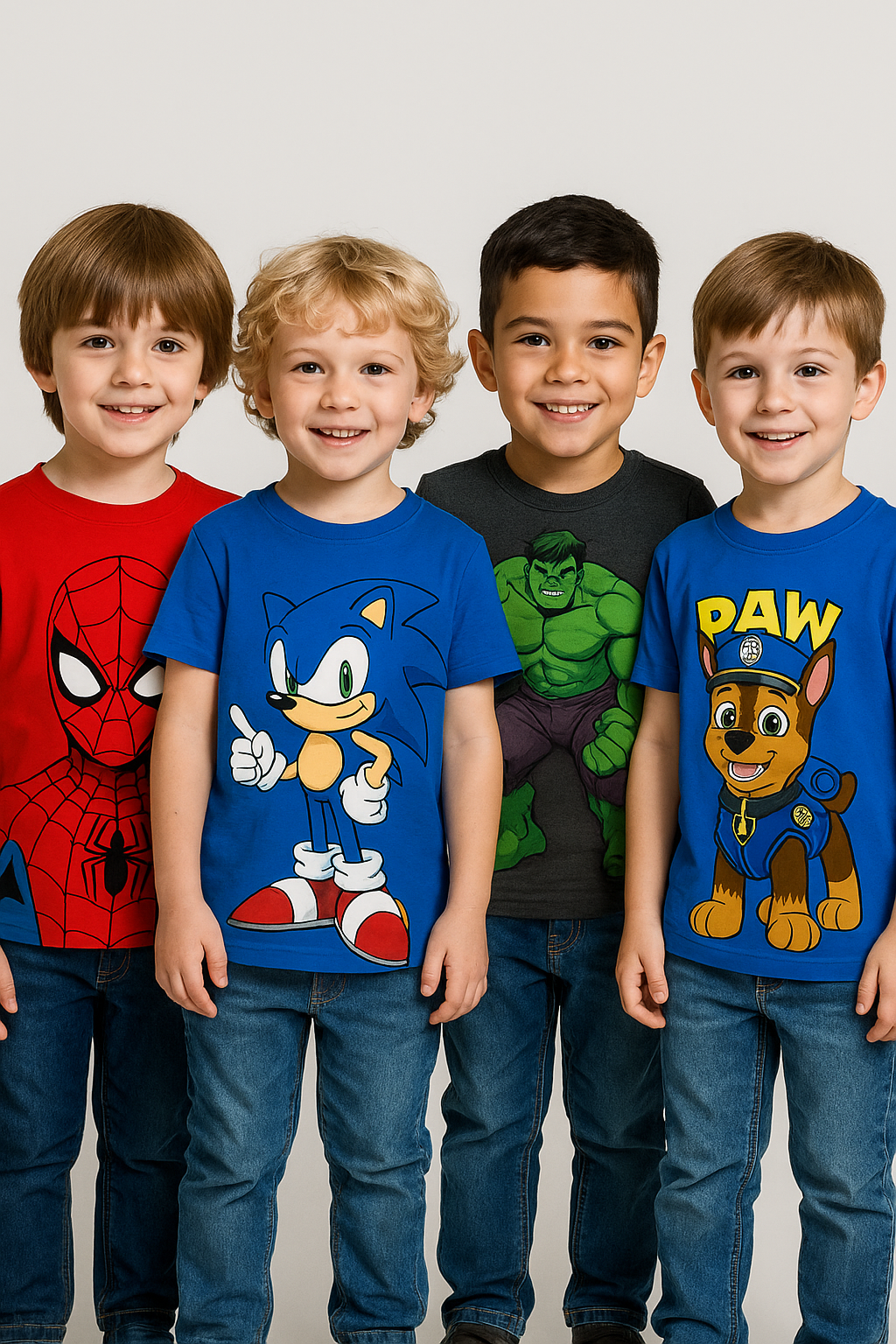 Camiseta Infantil Personagens para Menino