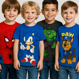 Camiseta Infantil Personagens para Menino