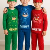 Pijama Infantil Longo -  Pj Masks Heróis de pijamas