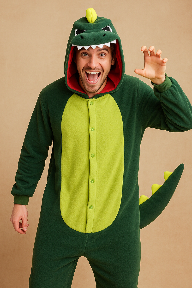 Pijama Macacão Adulto Dinossauro Kigurumi Cosplay