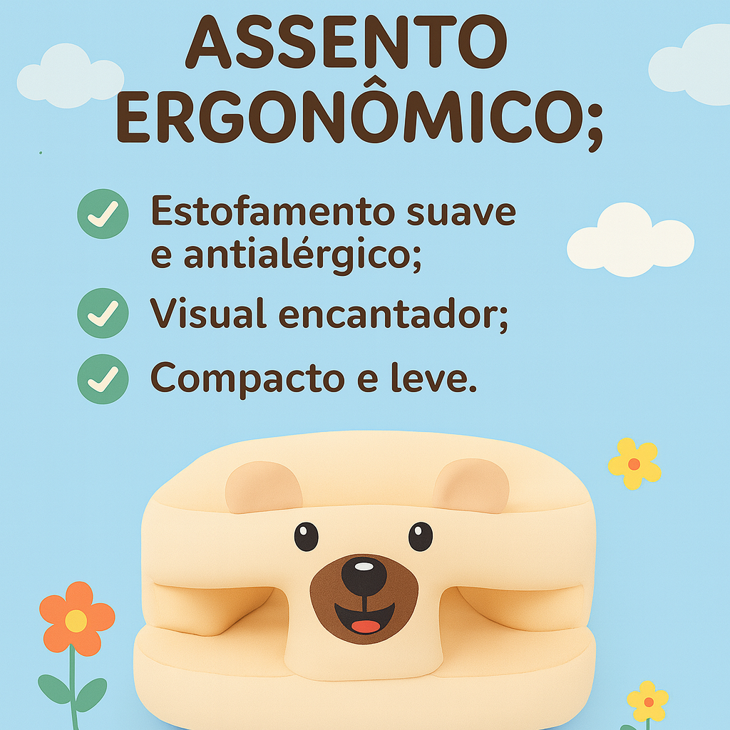 Assento de Bebê Estofado - Sofazinho para Sentar