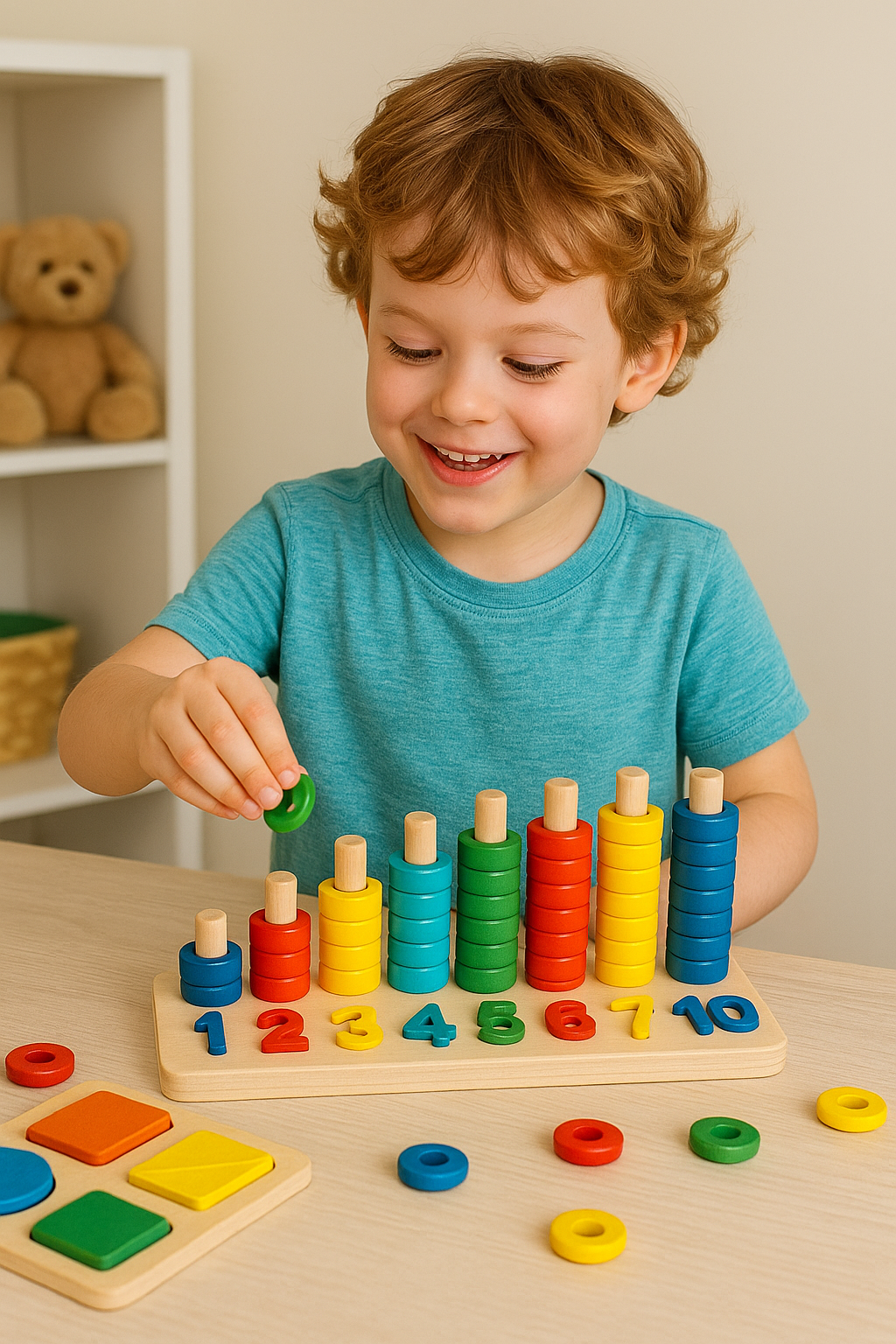 Kit Atividades 6 Brinquedos Pedagógicos Educativos Madeira MDF- Primeira Infância