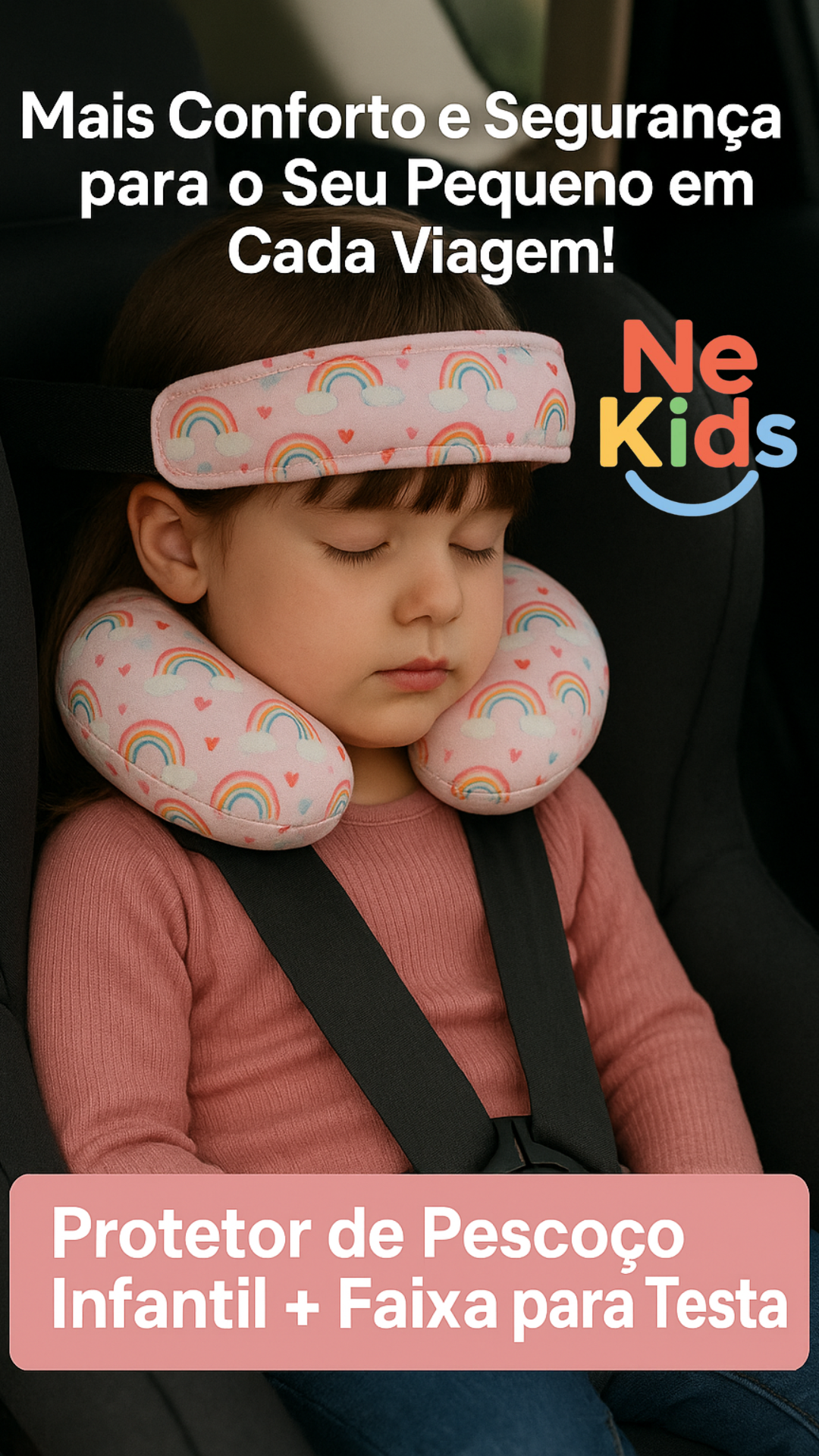 Protetor de Pescoço + Faixa para segurar a cabeça.