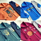 Kit 4 Peças Conjunto Moletom Infantil Menino Inverno 1 ao 16 Com Capuz e Zíper Pronta Entrega