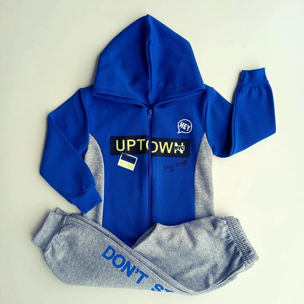 Kit 4 Peças Conjunto Moletom Infantil Menino Inverno 1 ao 16 Com Capuz e Zíper Pronta Entrega