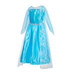 Fantasia Vestido Infantil Elsa Frozen Com Capa E Acessórios para Meninas