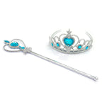 Fantasia Vestido Infantil Elsa Frozen Com Capa E Acessórios para Meninas