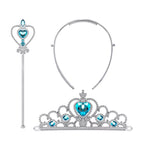 Fantasia Vestido Infantil Elsa Frozen Com Capa E Acessórios para Meninas