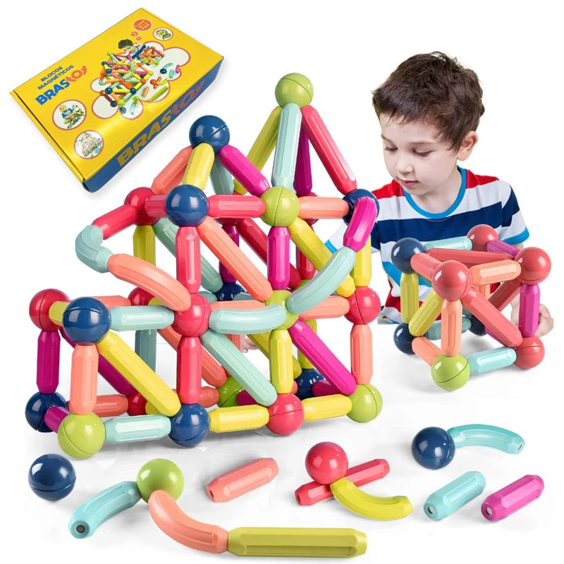 BRASTOY - Blocos De Construção 3d Magnéticos Brinquedo ímã 50%
