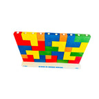 Blocos Verticais Tetris Toy Trade - 25 Peças de Madeira Coloridas Jogo de Encaixe Educativo Infantil