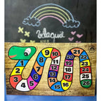 Quebra-Cabeça Cobrinha Alfabeto e Números em  MDF Brinquedo Educativo Pedagógico Alfabetização