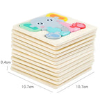 Kit 12 Quebra Cabeça Infantil de Madeira Tridimensional 3D Pedagógico ou 6 Unidades