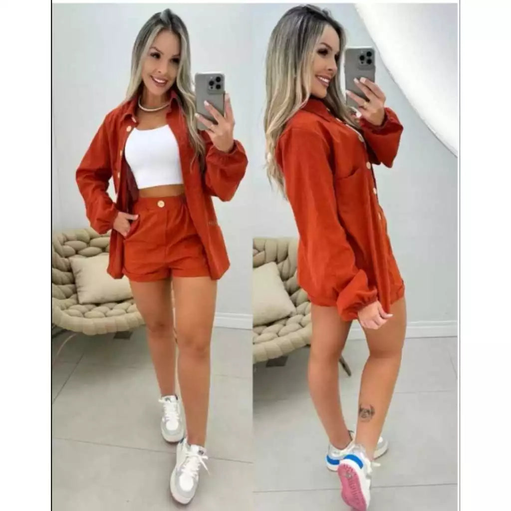 Conjunto linho camisa e short -