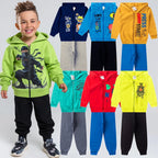 Kit 4 Peças Conjunto Moletom Infantil Menino Inverno 1 ao 16 Com Capuz e Zíper Pronta Entrega