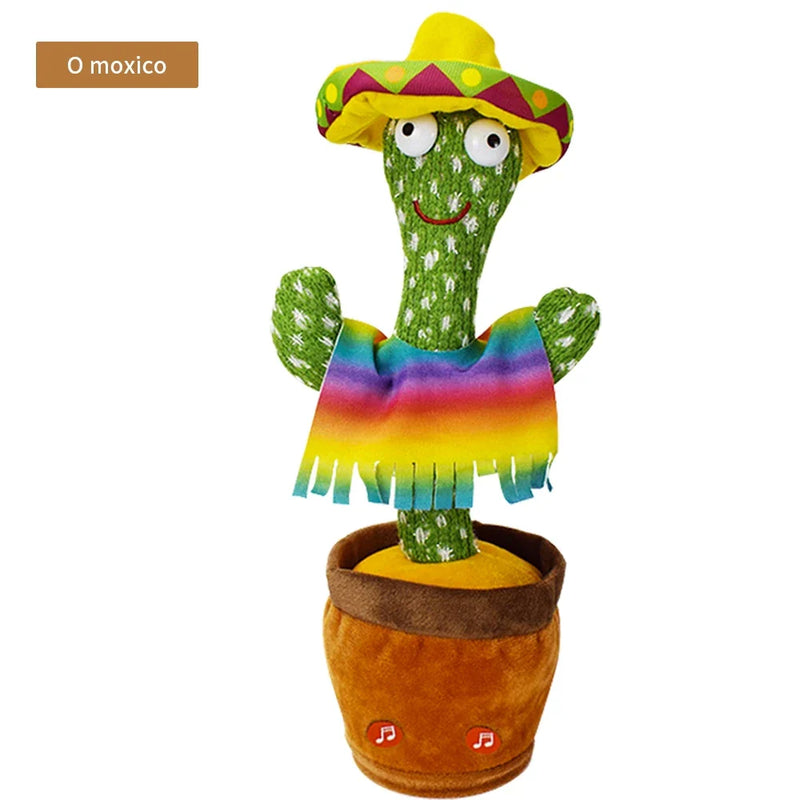 KIT1/KIT2 Cacto Dançante Falante Interativo com Som Musicas Repete Música, Dança, Luzes