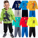 Kit 4 Peças Conjunto Moletom Infantil Menino Inverno 1 ao 16 Com Capuz e Zíper Pronta Entrega
