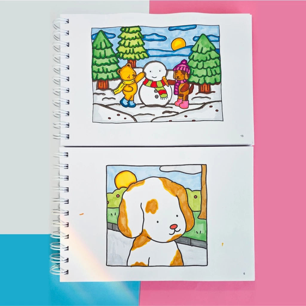 Bobie guds Livro de colorir bobie guds Encadernado 50 folhas Capa dura e Capa flexível