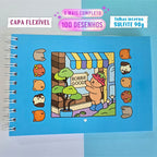 Bobie guds Livro de colorir bobie guds Encadernado 50 folhas Capa dura e Capa flexível