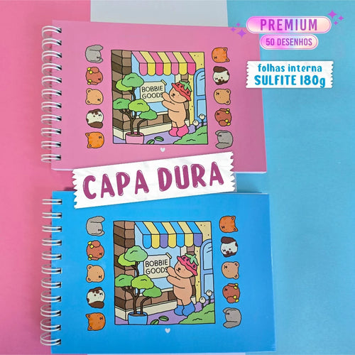 Bobie guds Livro de colorir bobie guds Encadernado 50 folhas Capa dura e Capa flexível