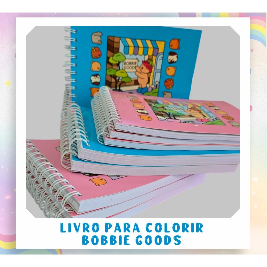 Bobie guds Livro de colorir bobie guds Encadernado 50 folhas Capa dura e Capa flexível