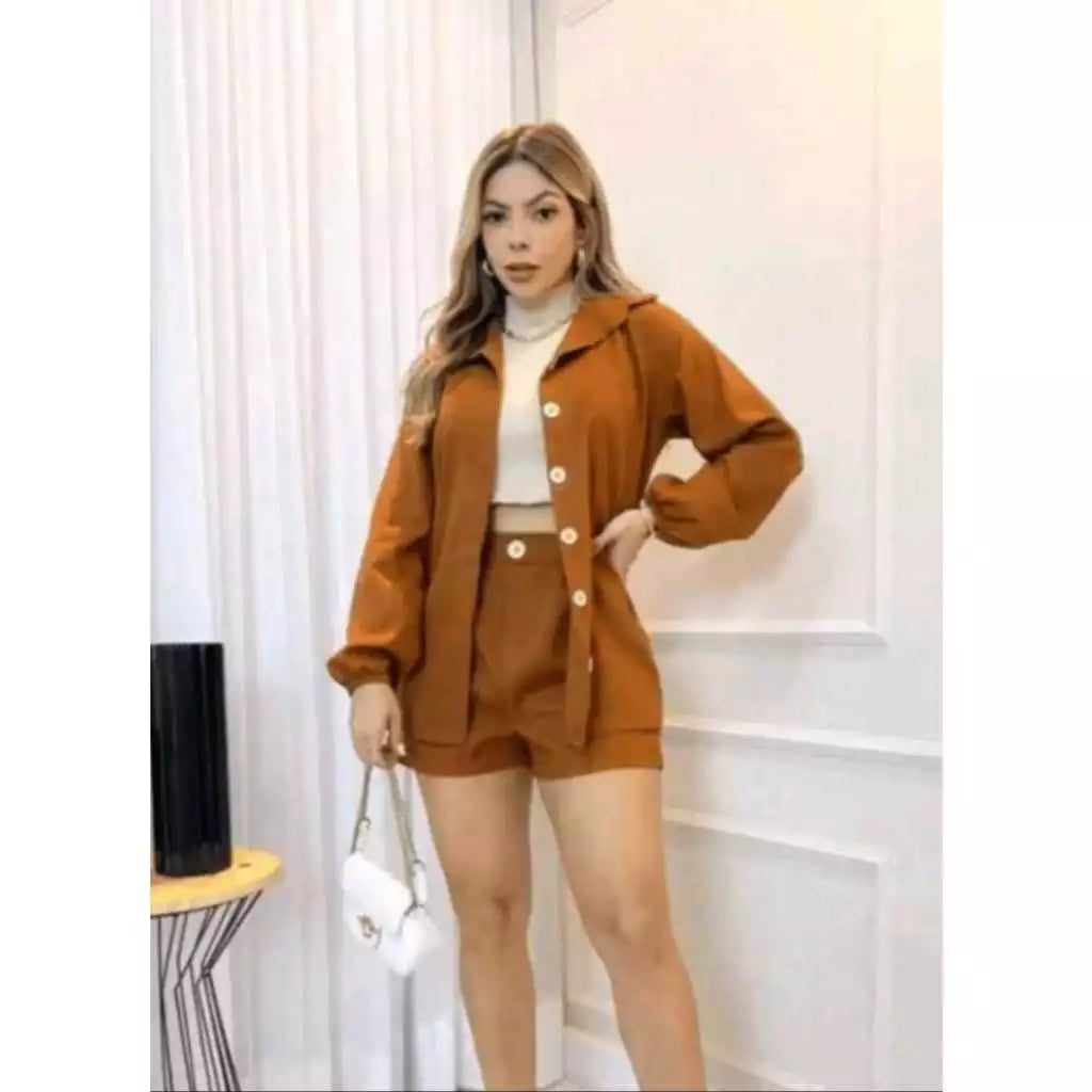 Conjunto linho camisa e short -