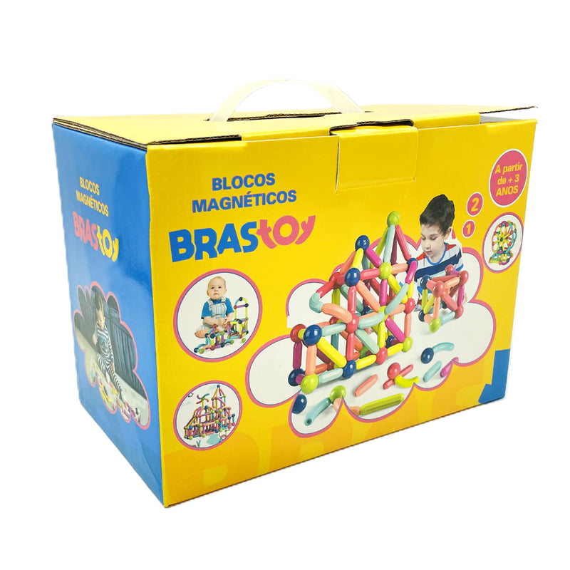 BRASTOY - Blocos De Construção 3d Magnéticos Brinquedo ímã 50%